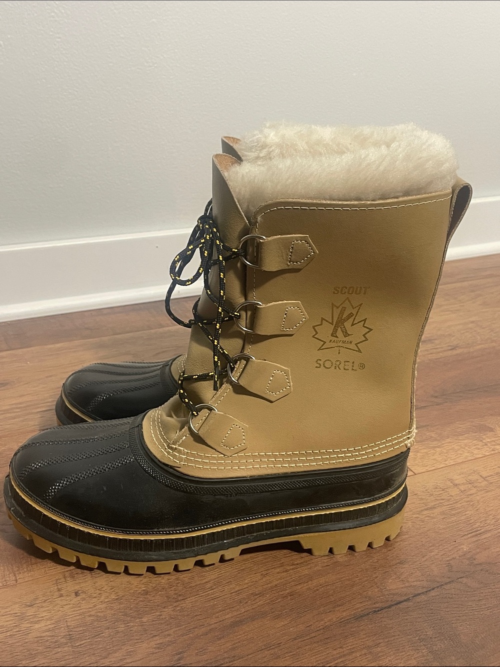 Men’s Vintage Sorel Scout Wool Lined Rain and‎ Snow Boots Size 7